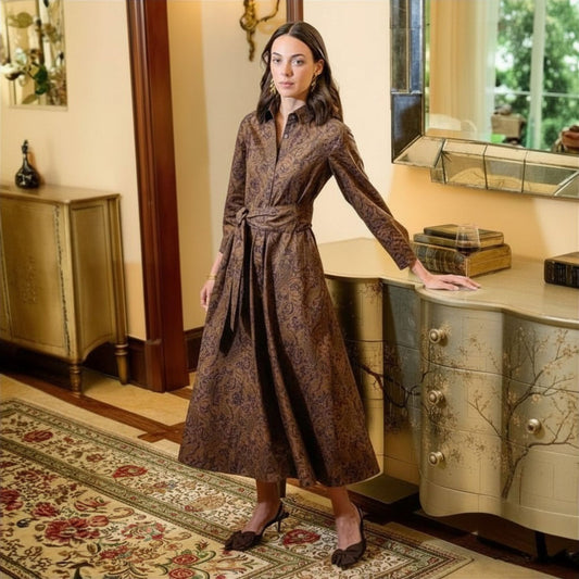 Shirley Paisley Dress with Belt, alternate view