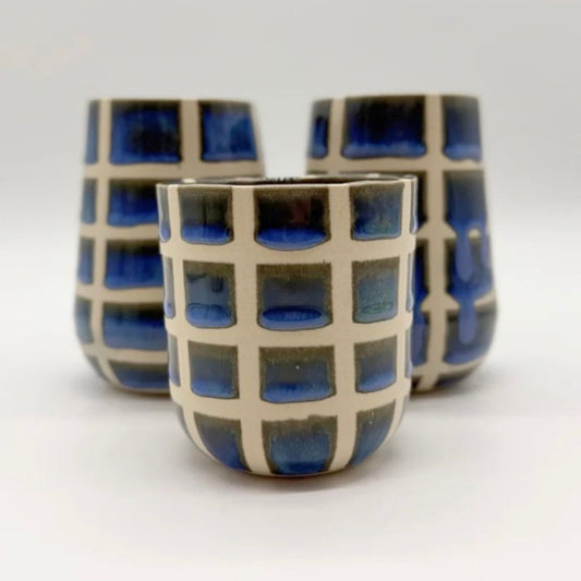 Handmade ceramic juice tumbler in the Twilight glaze