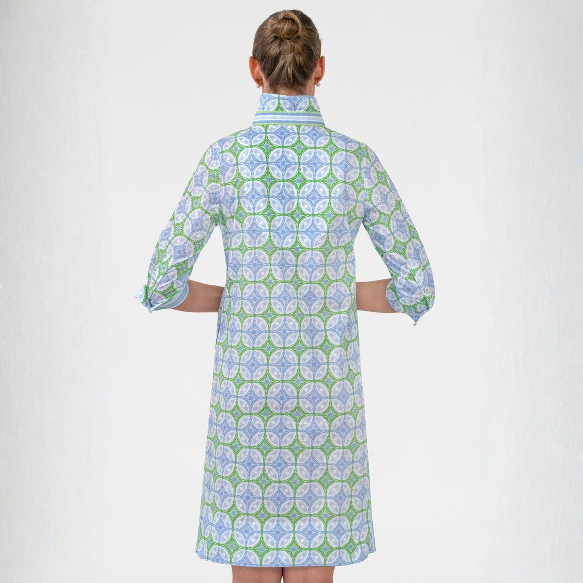Smell the Roses Shirt Tail Dress, back view