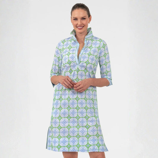 Smell the Roses Shirt Tail Dress, fabric close-up