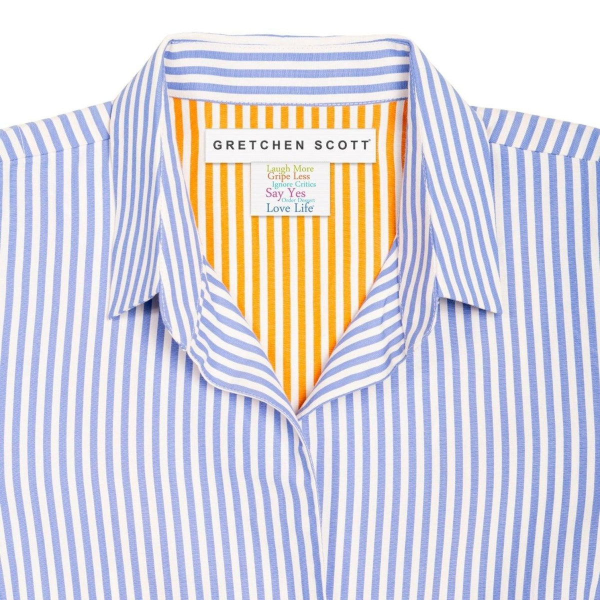 Periwinkle Stripe Cotton Dress, fabric close-up
