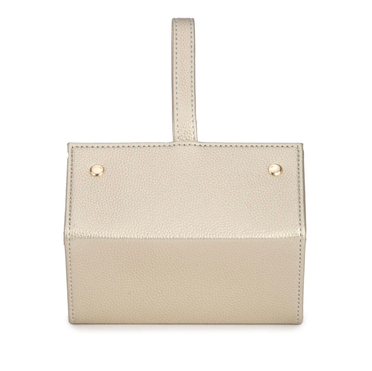 Travel Eyewear & Jewelry Case in gold vegan leather