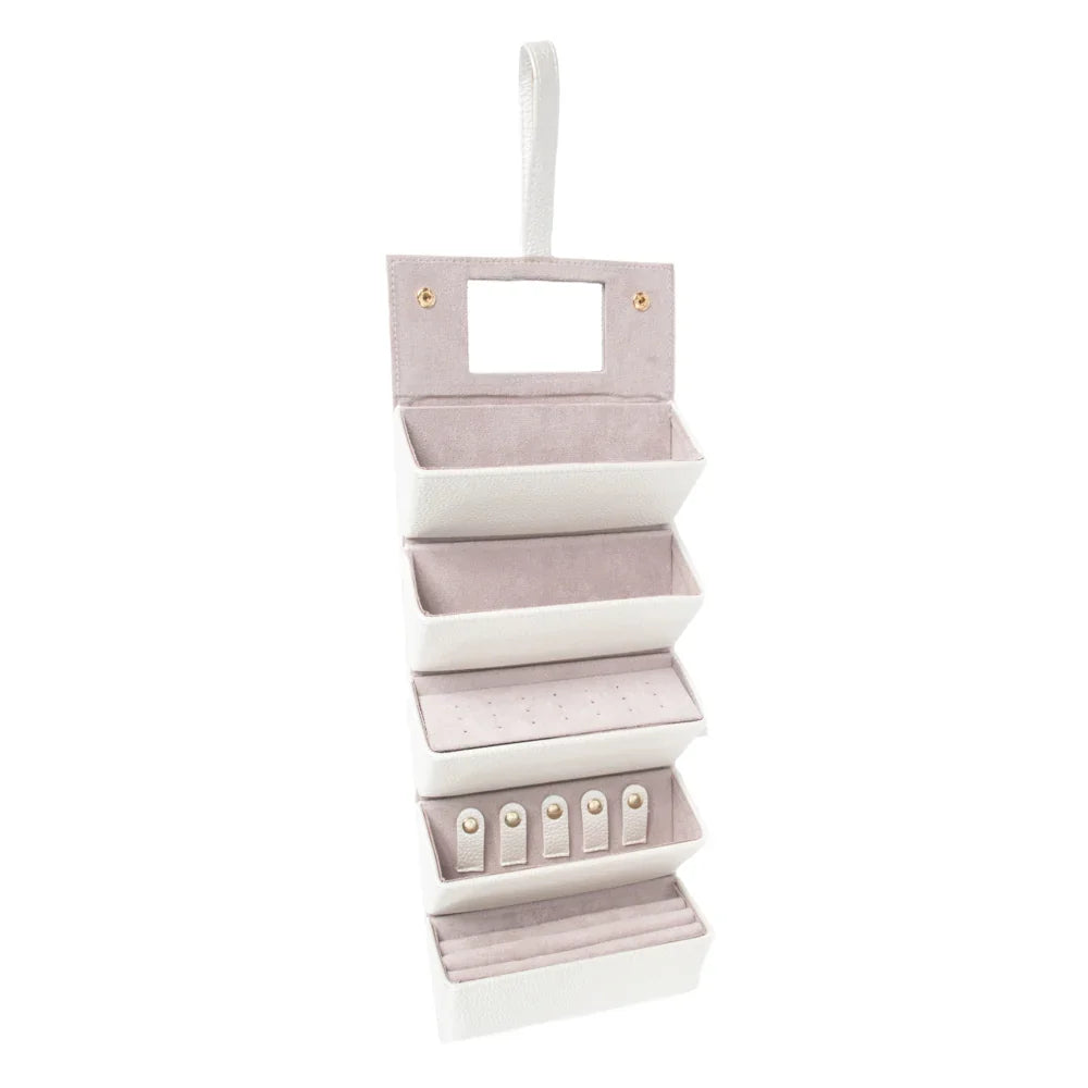 Travel Eyewear & Jewelry Case shown hanging by its loop