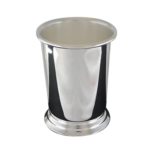 Set of six vintage silverplate mint julep cups with a tapered silhouette