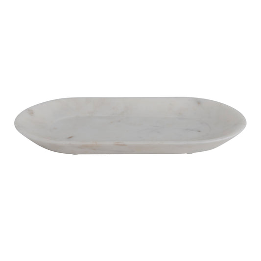 White Marble Tray, side view
