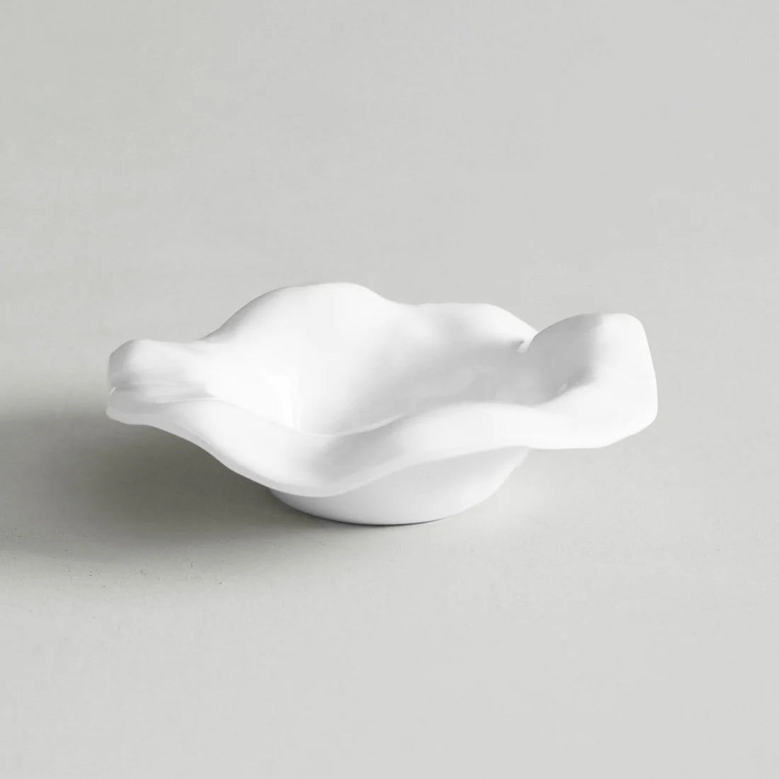 Bloom-textured small serving bowl, 8 inches, floral-inspired texture