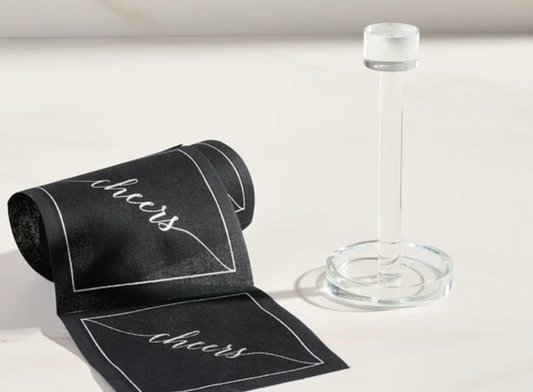 Cocktail napkin stand, alternate angle