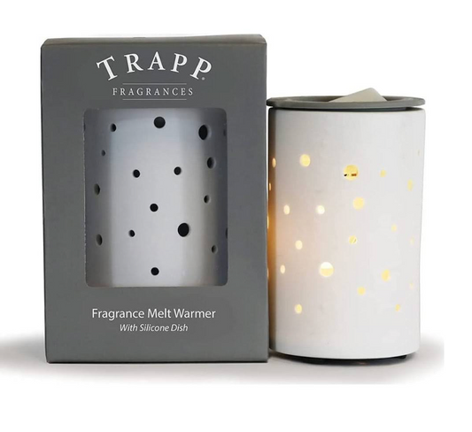 Electric ceramic fragrance melt warmer with flexible silicone dish
