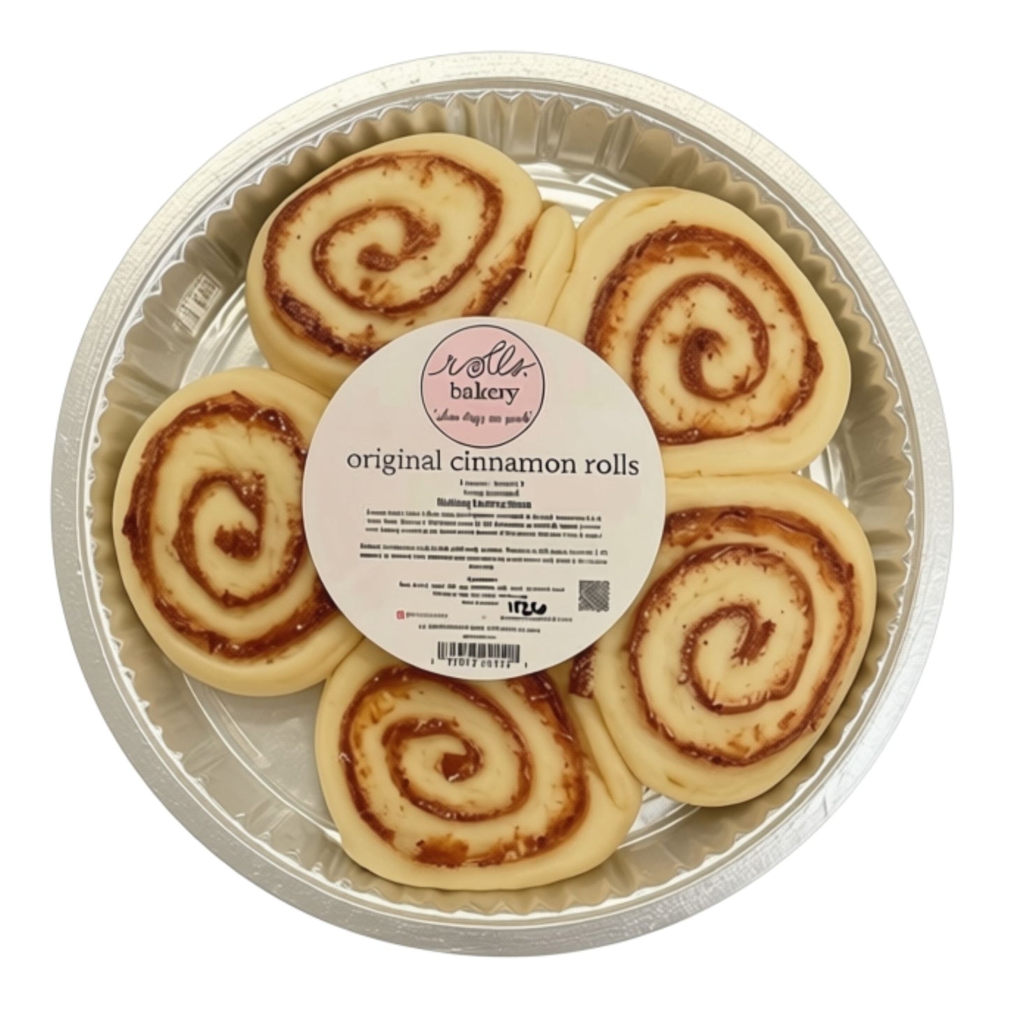Frozen classic cinnamon rolls in packaging, ready to bake