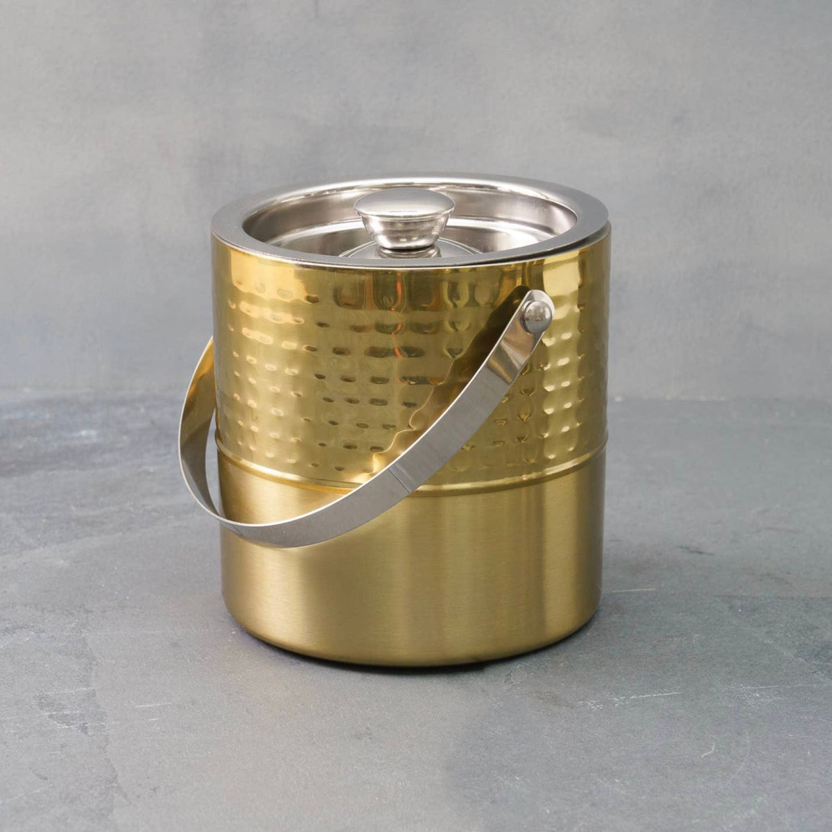 Gold Hammered Ice Bucket