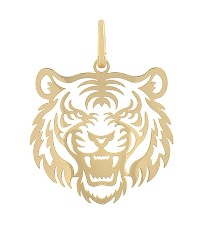 Gold tiger pendant charm