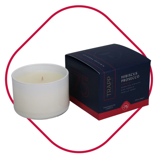 Hibiscus Prosecco petite poured candle, 3.75 oz