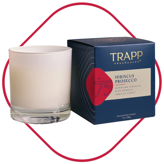 Hibiscus Prosecco poured candle, 7 oz