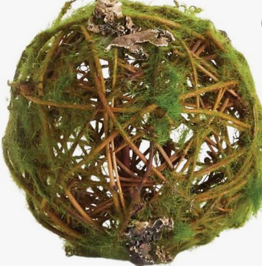 Mossy Twig Orb wrapped in soft moss